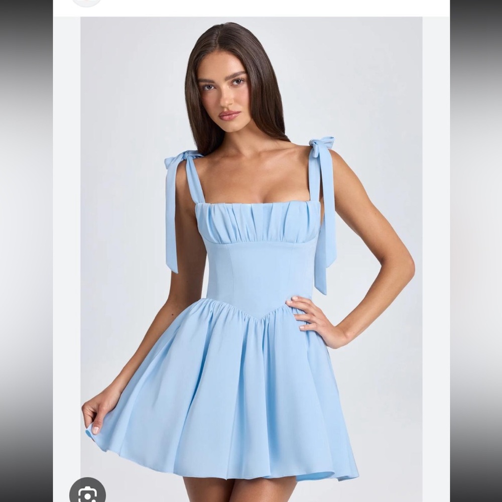 Oh Polly Light Blue Mini Dress